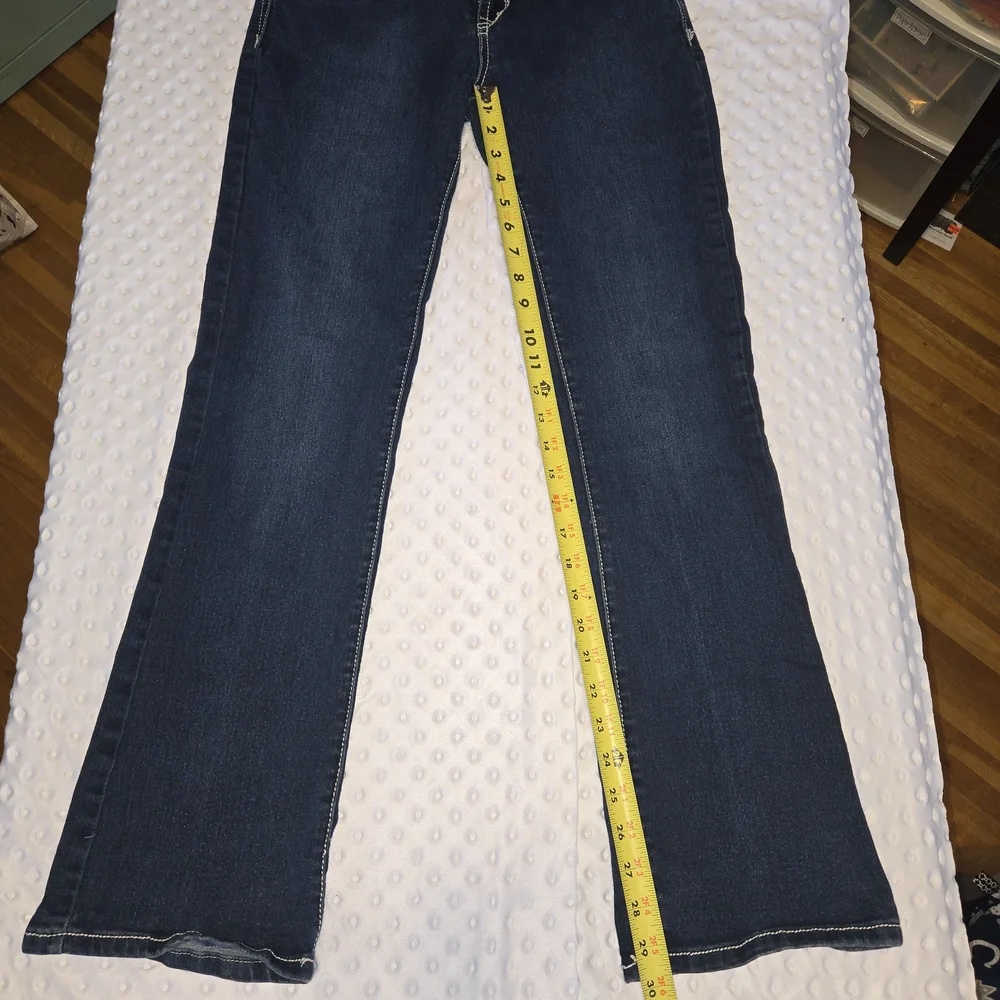 Wallflower Women's Low Rise Bootcut Flare Bling Jeans, Size 9, Vintage Y2K 2000s